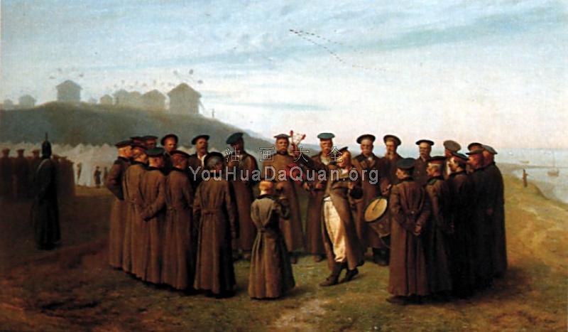 Recreation in a Russian Camp - 让·莱昂·杰罗姆